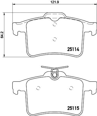 HELLA PAGID 8db355015901 -  Комплект тормозных колодок, дисковый тормоз